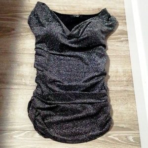 Sparkling silver cocktail mini dress